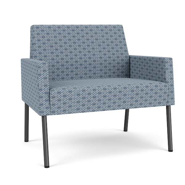 Lesro Mystic Lounge Reception Bariatric Chair, Charcoal, RS Rain Song Upholstery ML1401 - main